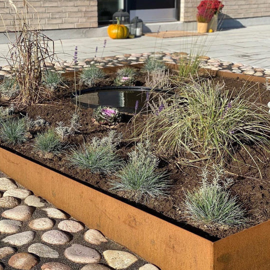 Borderrand van 3 mm cortenstaal