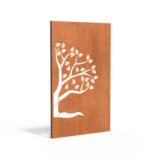 Cortenstalen panelen met uitsparing: Hout 5