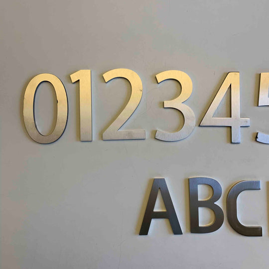 Roestvrij stalen huisnummer en letters