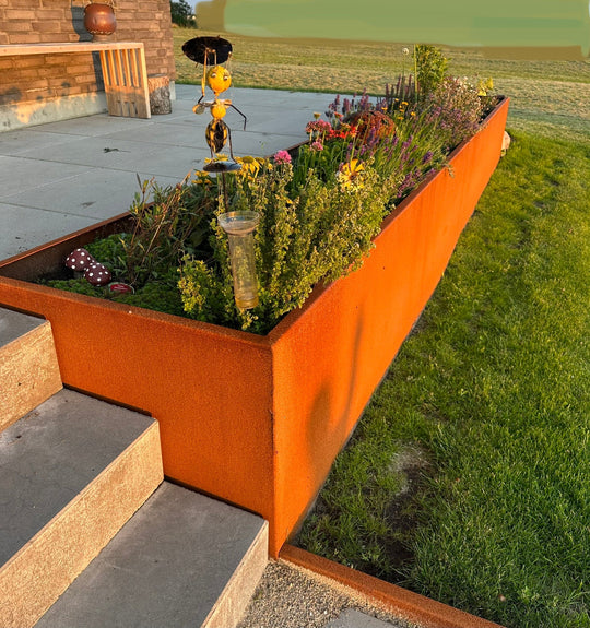 Maatwerk: Plantenbak, lang model +200 cm (met bodem)