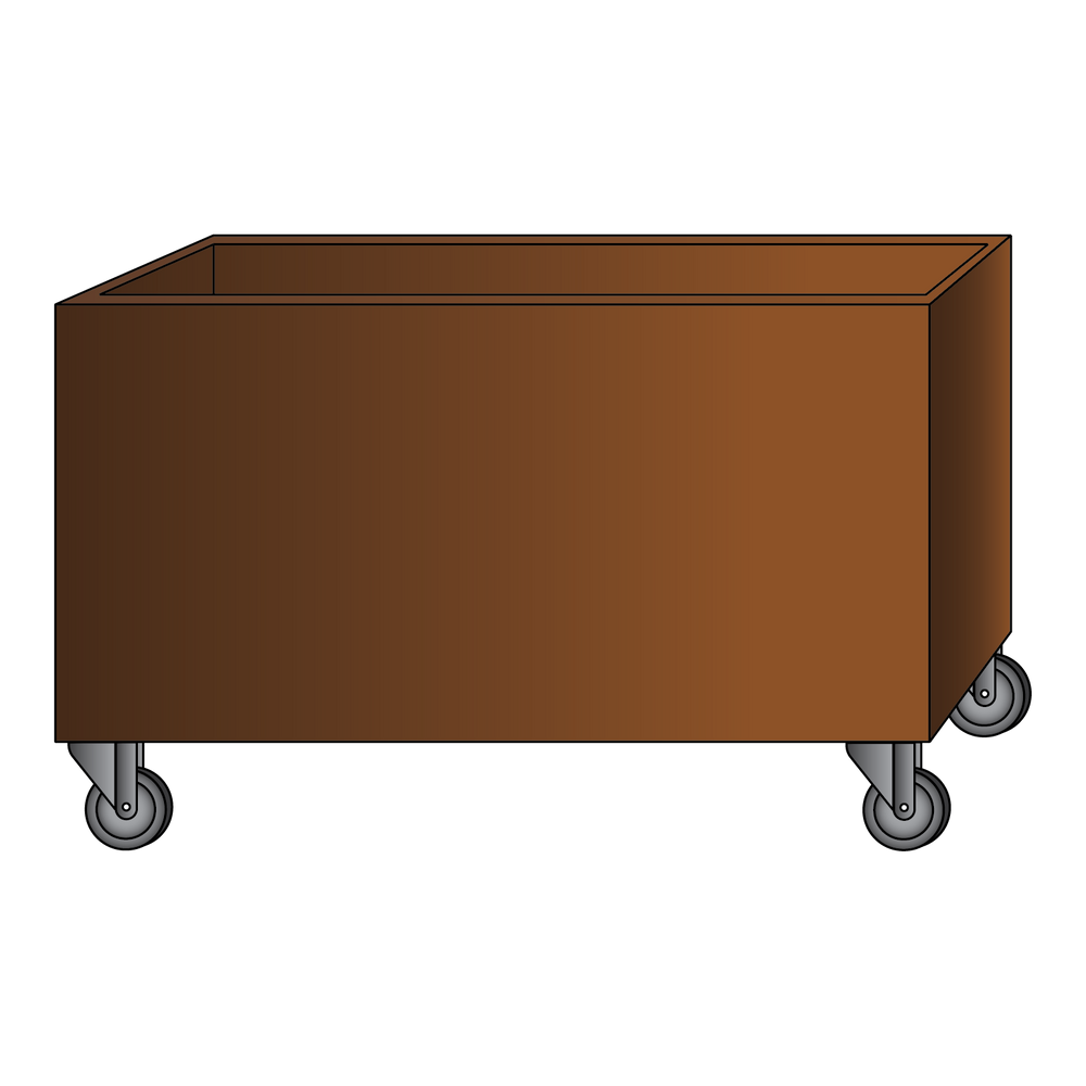 Plantenbak met wielen