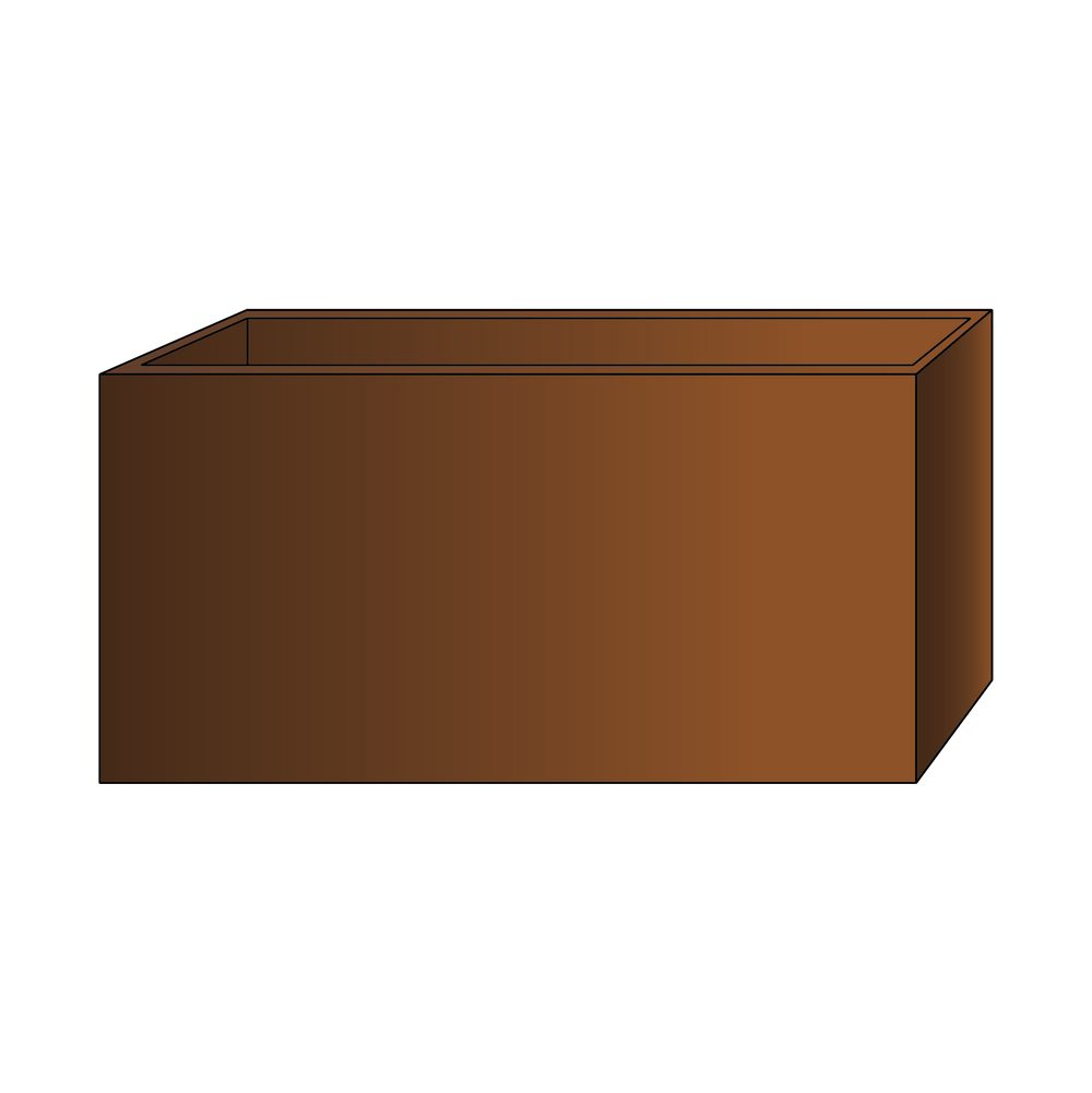 Plantenbak, voordelig model, 40 cm breed x 40 cm hoog