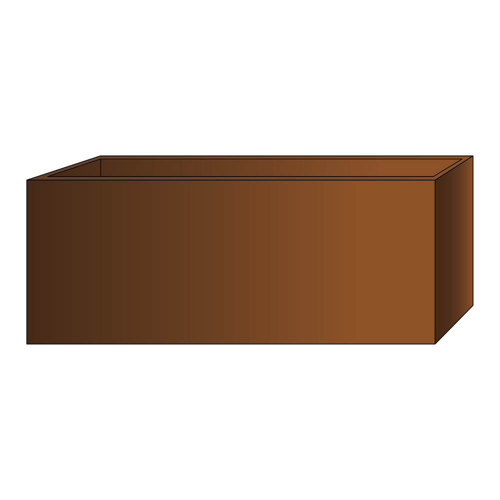 Plantenbak, rechthoekig, 30 cm breed x 50 cm hoog