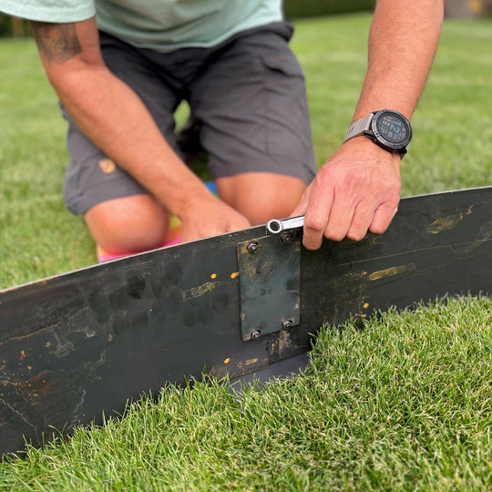 Ronde borderrand van cortenstaal - standaardmodel