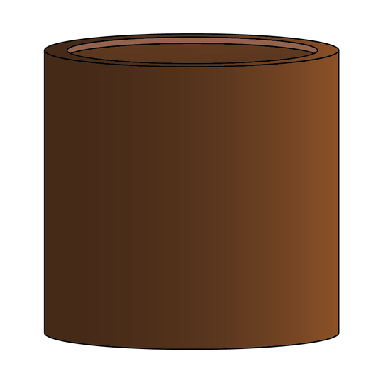 Ronde plantenbak met omgezette bovenrand