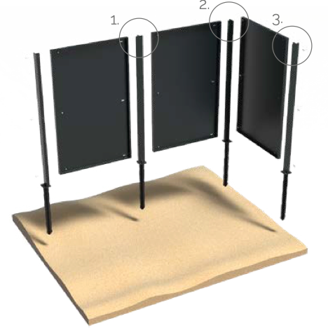 Cortenstalen panelen met uitsparing: Abstract 7