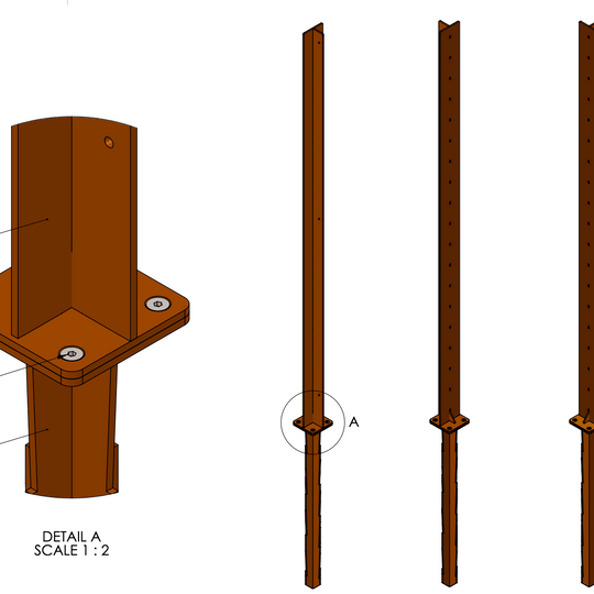 Palen voor gelakt staal panelen