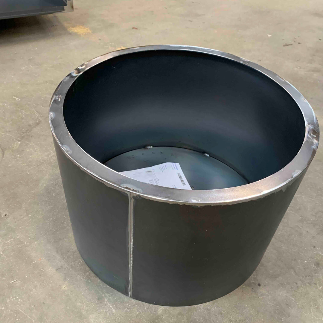 Ronde plantenbak met omgezette bovenrand