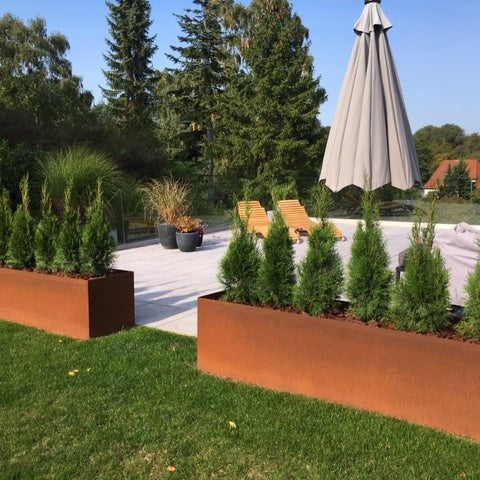 Plantenbak, rechthoekig, 30 cm breed x 50 cm hoog