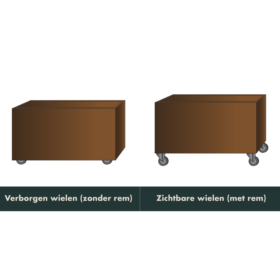 Maatwerk: Plantenbak met wielen