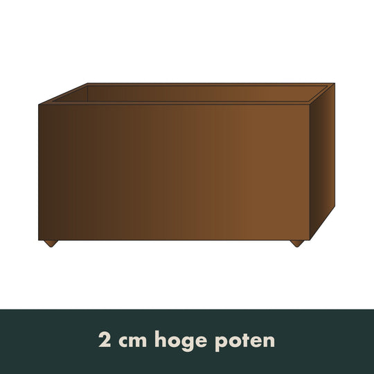 Plantenbak, rechthoekig, 30 cm breed x 50 cm hoog