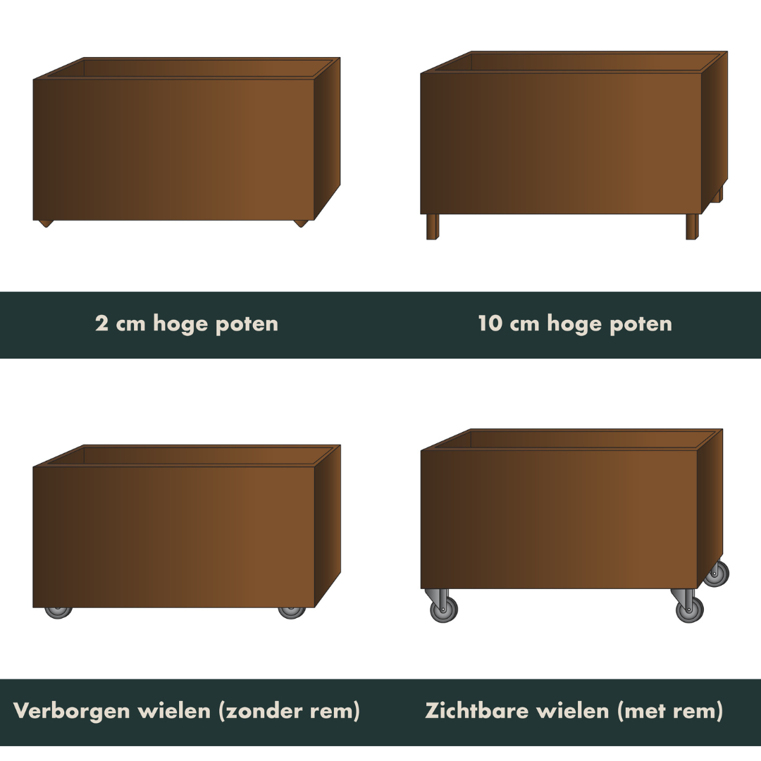 Maatwerk: Ronde plantenbak met bodem