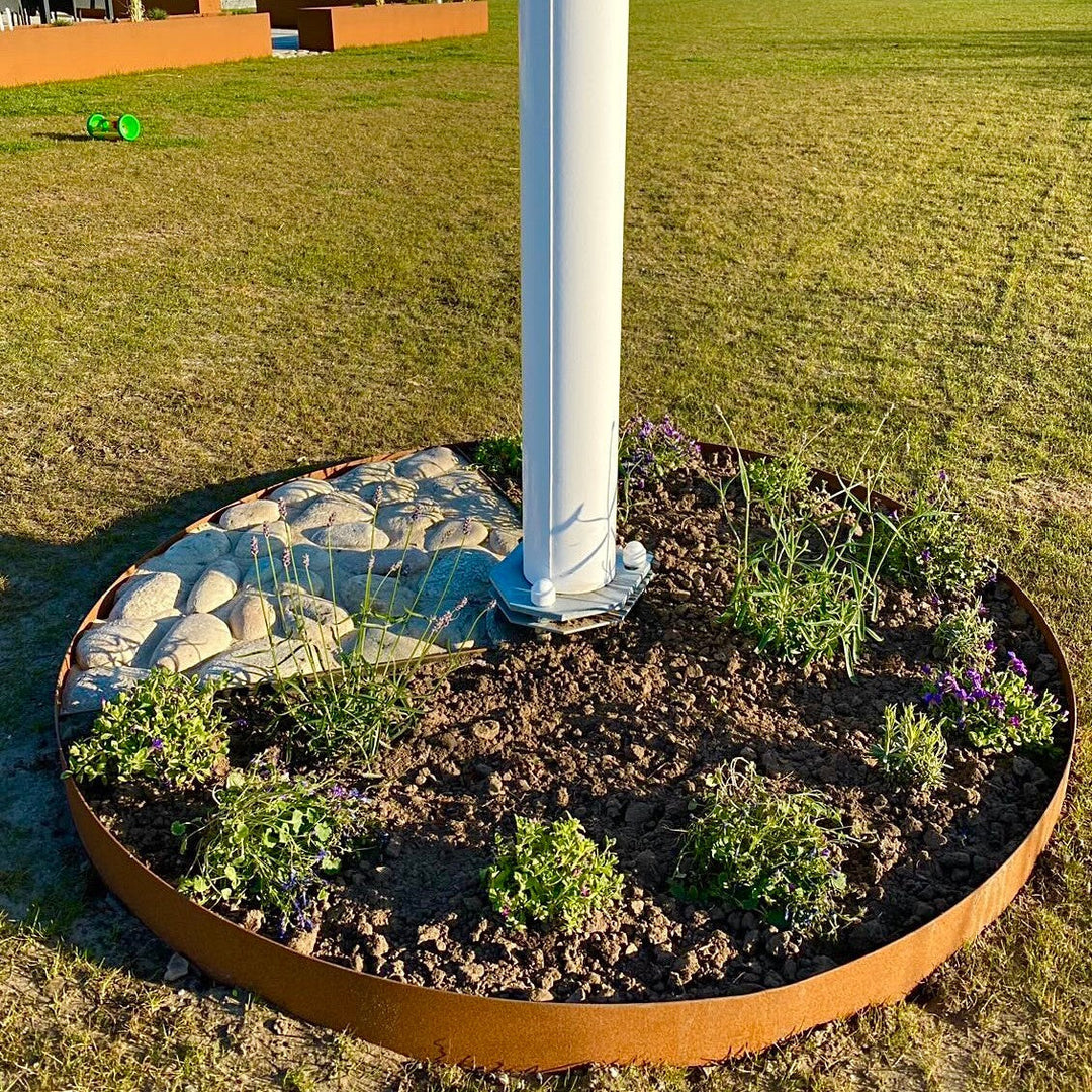 Maatwerk: Ronde borderrand van 3 mm cortenstaal