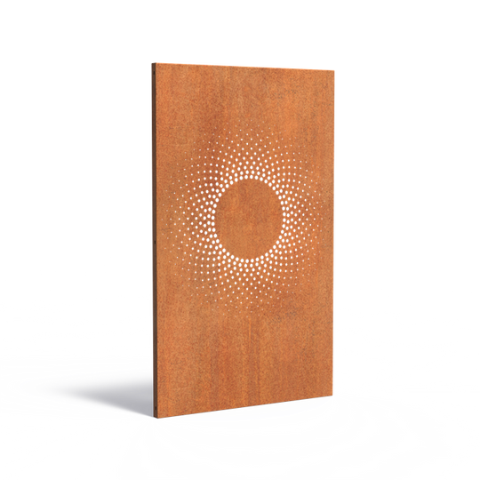 Cortenstalen panelen met uitsparing: Abstract