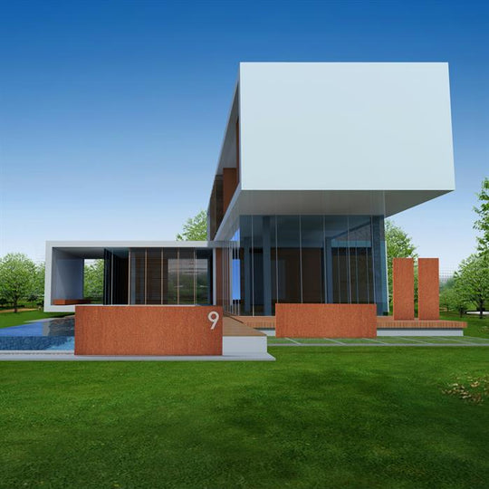 Muur van cortenstaal