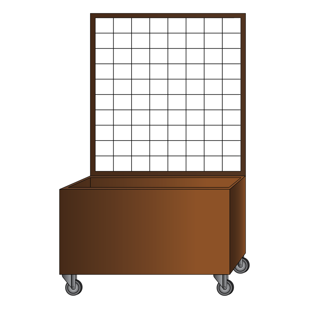 Plantenbak met trellis