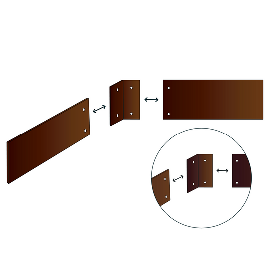 Hoekverbinding voor borderranden