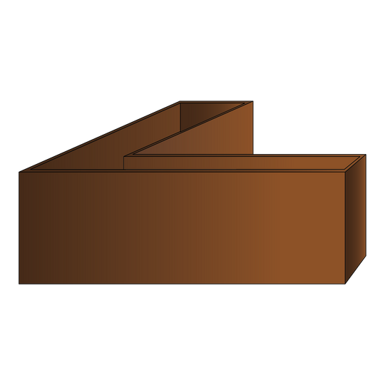 Maatwerk: Plantenbak, hoekmodel