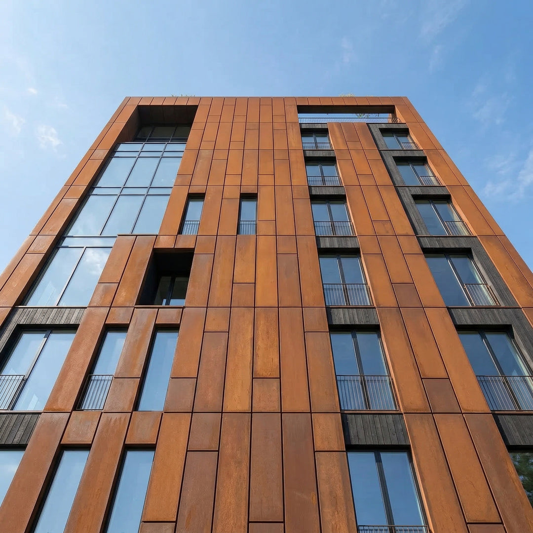 Gevelpanelen van cortenstaal