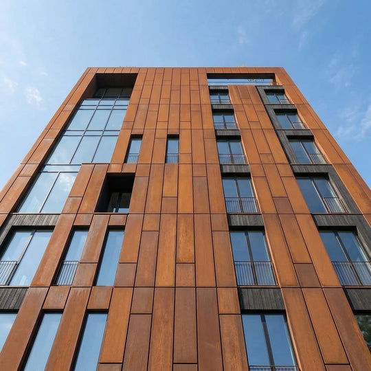 Gevelpanelen van cortenstaal