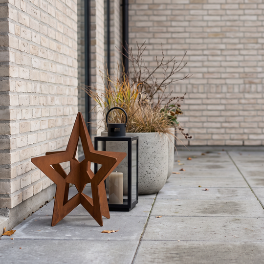 Kerstster van cortenstaal