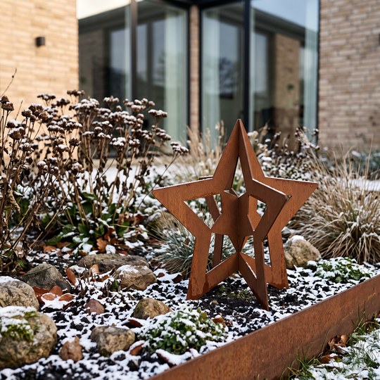 Kerstster van cortenstaal