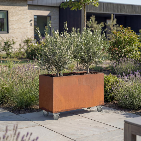 Plantenbak met wielen