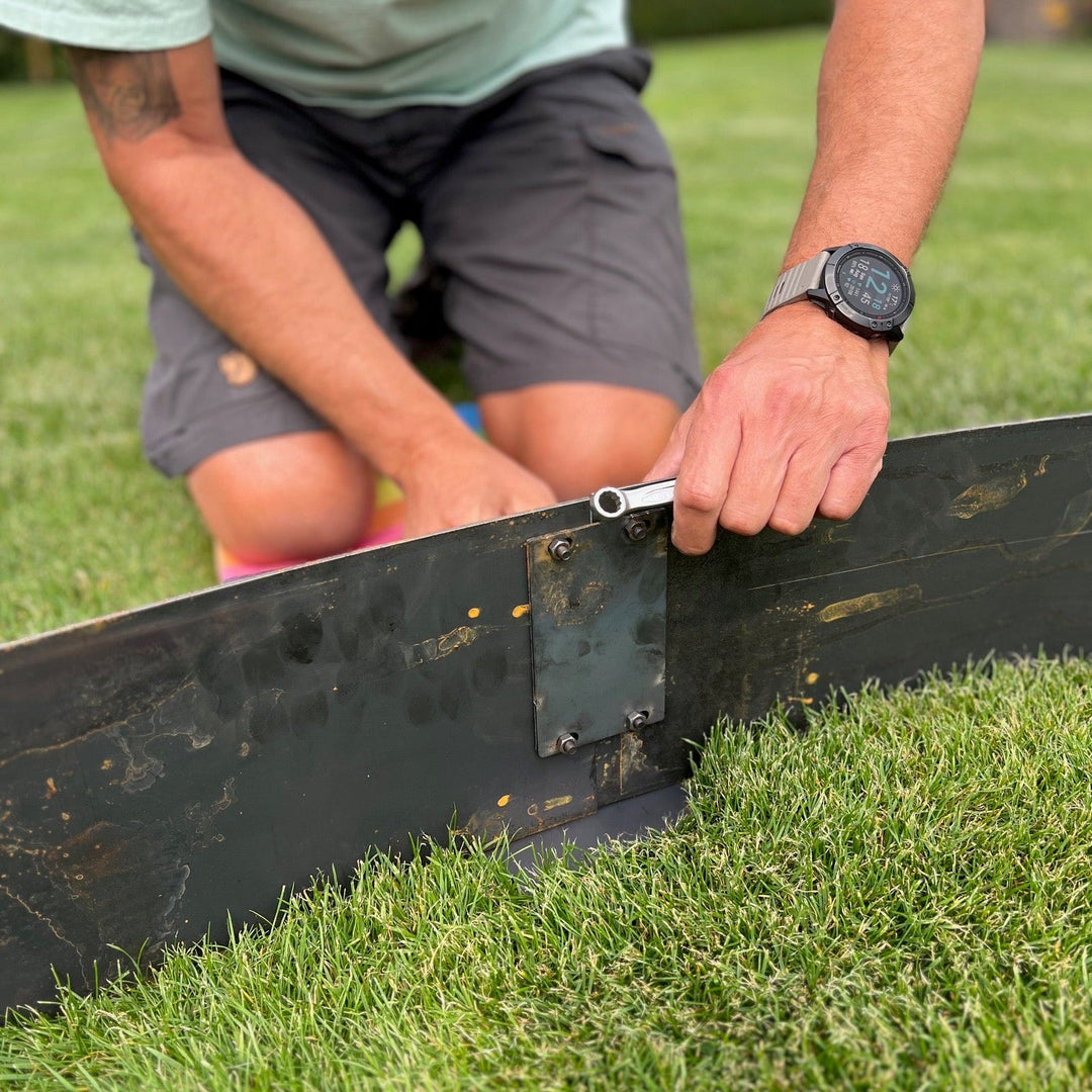 Ronde borderrand van cortenstaal - standaardmodel