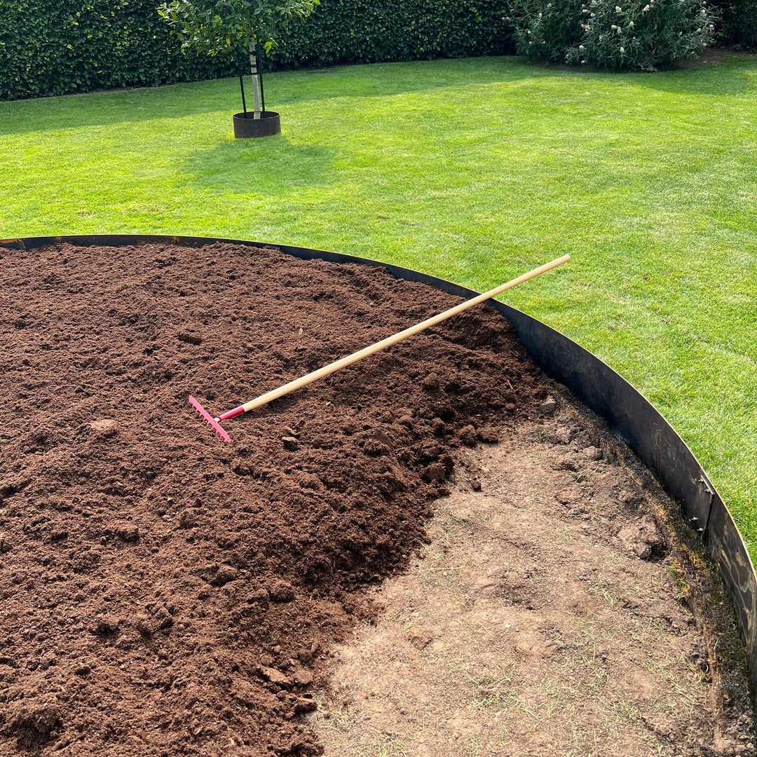 Ronde borderrand van cortenstaal - standaardmodel