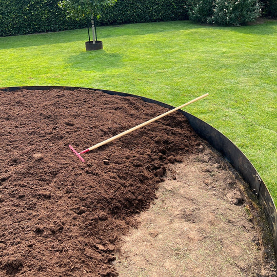 Ronde borderrand van cortenstaal - standaardmodel