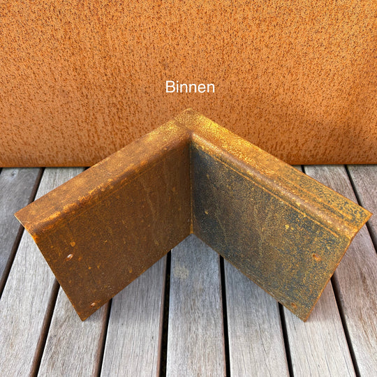 Hoek voor borderrand met omgezette bovenrand