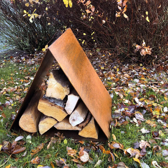 Brandhoutopslag driehoekig model