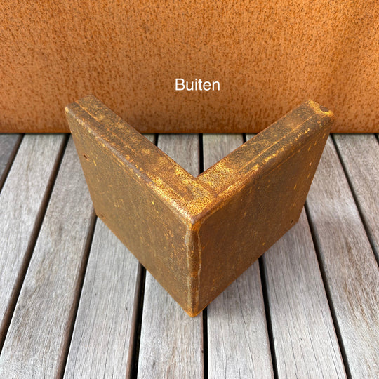 Hoek voor borderrand met omgezette bovenrand