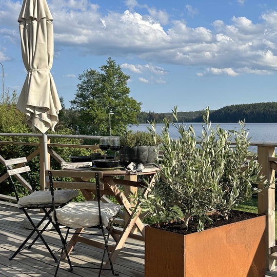 Plantenbak met wielen